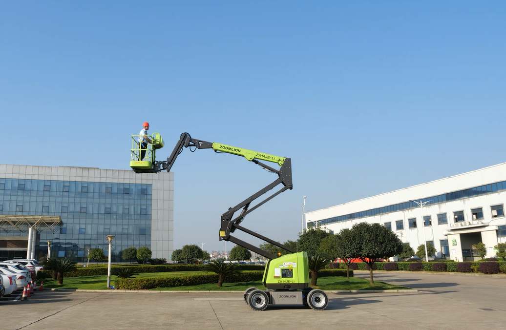 Fotografia real da plataforma articulada Zoomlion ZA14NJE-Li